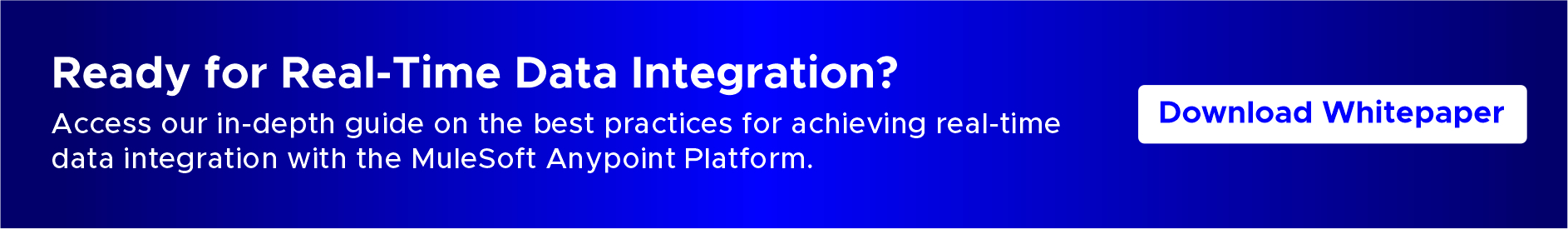 Ready for Real Time Data Integration